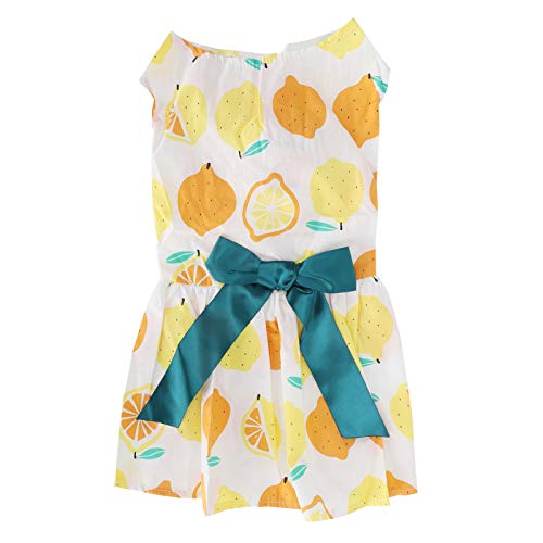 Hunde Sommerkleidung - Haltbares Polyester -Obst -Designkleid, bequemes atmungsaktives Haustierhemd für kleine mittelgroße Hunde, einfache Verschleiß für heißes Wetter (Type 5) von WIHFHGZ