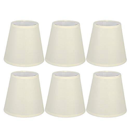 Lampenschirm E14 Metall Stoff PVC hoher Lichtdurchlässigkeit für Zuhause Schlafzimmer Wohnzimmer von WIHFHGZ