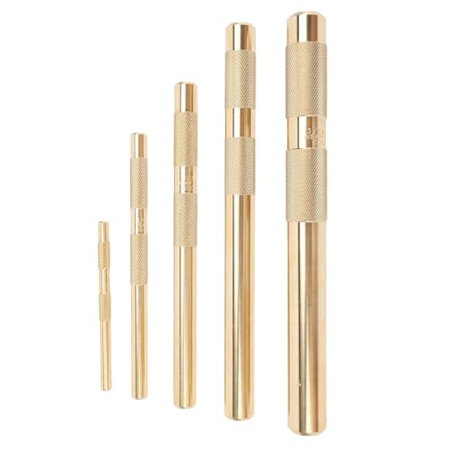 Messer Schlagwerkzeug Set, Messing 5 Größen 1/4 bis 3/4 Zoll, Automobil Reparatur - Hochwertiges Material, Ergonomischer Griff, Für Präzise Stanzarbeiten Messer Schlagwerkzeug Set, Messing 5 Größen 1/4 bis 3/4 Zoll, Automobil Reparatur - Hochwertiges Material, Ergonomischer Griff, Für Präzise Stanzarbeiten von WIHFHGZ