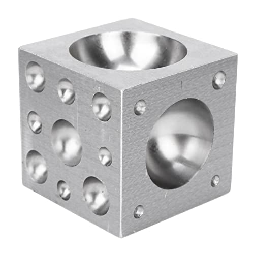Quadratischer Dapping Block 50 X 50mm, Metallformwerkzeug, Schmuckherstellung - Hochwertige Legierung, Formblock für Goldsmithing, Professionelles Werkzeug (Typ 3) von WIHFHGZ