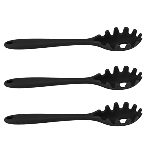 Silikon -Spaghetti -Gabel -, Nicht -Scratch -Küchenutensilien für dauerhaftes Kochen und einfache Aufräumarbeiten für Nicht -Stick -Pfannen und Pasta -Portionen (type 1) von WIHFHGZ