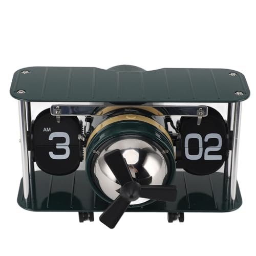 WIHFHGZ Flip Uhr Airplane, Mechanische Desktop Uhr Aus Edelstahl 304 Schwarz, Multifunktional Und Retro Design – Zeitgenaue Anzeige, Erinnerungsfunktion Für Büro Und Zuhause, Stylische (Typ 1) von WIHFHGZ
