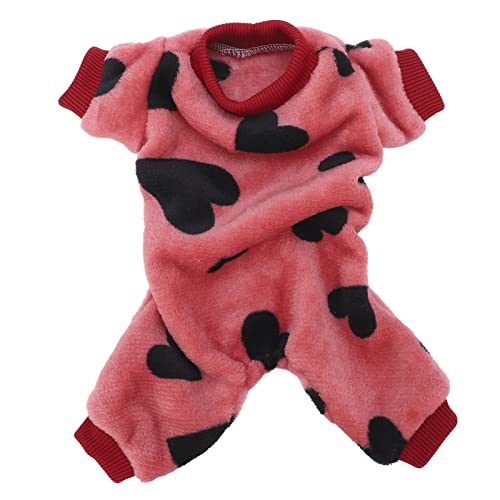 WIHFHGZ Hundepyjama aus Plüsch Vier Beine elastisch Offener Bauch warm und bequem für kleine Hunde wie Chihuahua Pudel und Teddy (L) von WIHFHGZ