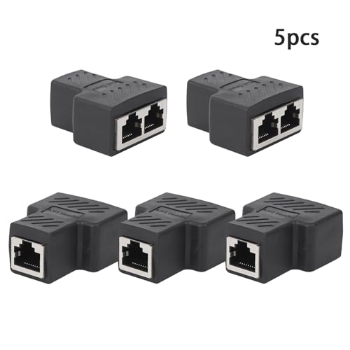 WIHFHGZ Netzwerk Splitter Kabeladapter Verlängerung 3fach Verteiler ABS Gehäuse stoßfest beständig für stabile signalübertragung von WIHFHGZ