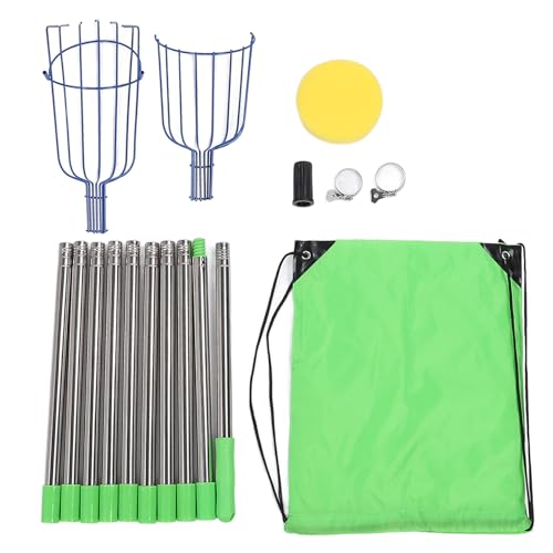 WIHFHGZ Obstpflücker Mit Korb, Edelstahl Obstfänger Länge Verstellbar 4,2m, Leicht Und Stabil - Schutzpolster Für Schonendes Pflücken, Ergonomisch Für Verschiedene Obstsorten WIHFHGZ Obstpflücker Mit Korb, Edelstahl Obstfänger Länge Verstellbar 4,2m, Leicht Und Stabil - Schutzpolster Für Schonendes Pflücken, Ergonomisch Für Verschiedene Obstsorten von WIHFHGZ