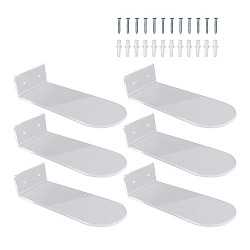 WIHFHGZ Schuhregal Wand 20 cm Länge für 2 Schuhe Transparent Acryl Floating Design einfache Montage (Transparent) von WIHFHGZ