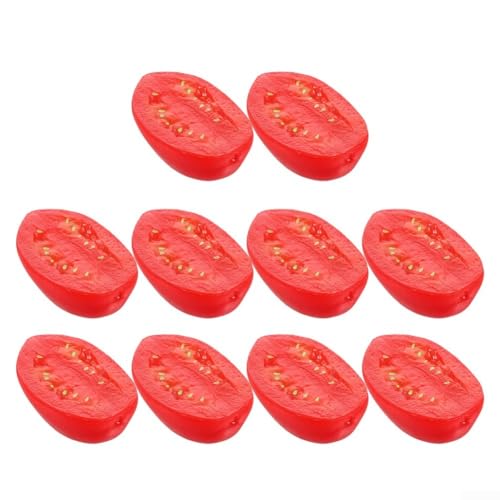 10 Stück lebensechte Kirschtomaten PVC dekorative Früchte für einzigartige Küchen- und Veranstaltungsarrangements (2) von WIIYENA