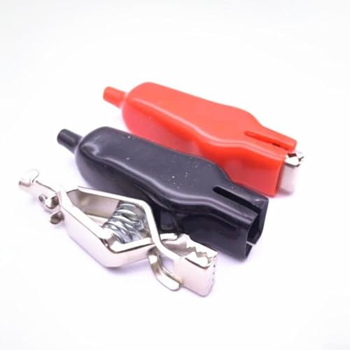 20 A PVC-isoliert für Krokodilklemmen zum Laden von Batterien und Schaltungsanschluss, 2 Stück erhältlich (10 Stück) von WIIYENA