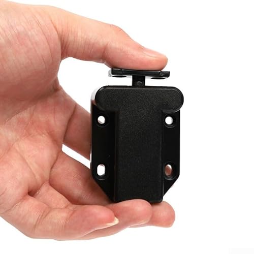 4 Push to Open Verriegelungssystem für Schränke und Schubladen, praktischer Touch-Entriegelungsmechanismus mit Befestigungsschrauben (schwarz) von WIIYENA