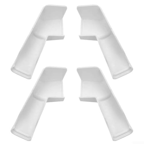 4 x ABS-Regenwasserablaufausläufe für Wohnmobile, Mini-Dachrinnen, entworfen, um schwarze Streifen zu verhindern und Fahrzeuglack vor Wasserschäden zu schützen (weiß) von WIIYENA