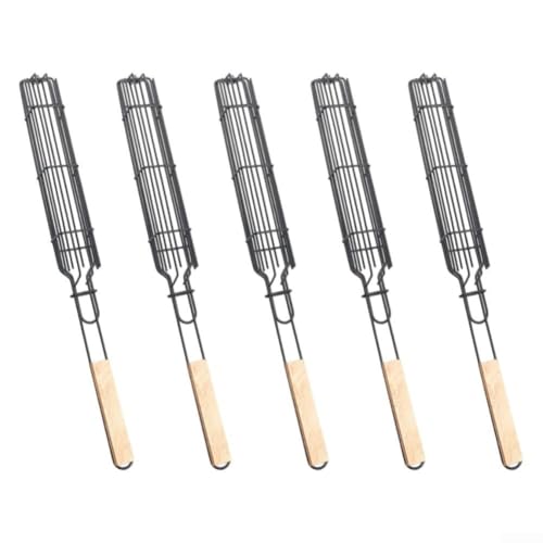 5-teiliges Wurstfleischgrillkäfig-Set für müheloses Grillen, mit sicherem abschließbarem Rost 5-teiliges Wurstfleischgrillkäfig-Set für müheloses Grillen, mit sicherem abschließbarem Rost von WIIYENA