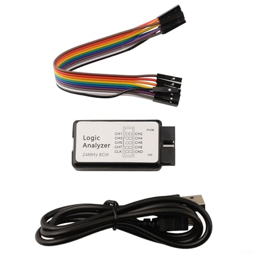 8CH USB Logic Analyzer für Mikrocontroller Debugging, 24M Abtastrate, kompatibel mit mehreren Betriebssystemen von WIIYENA