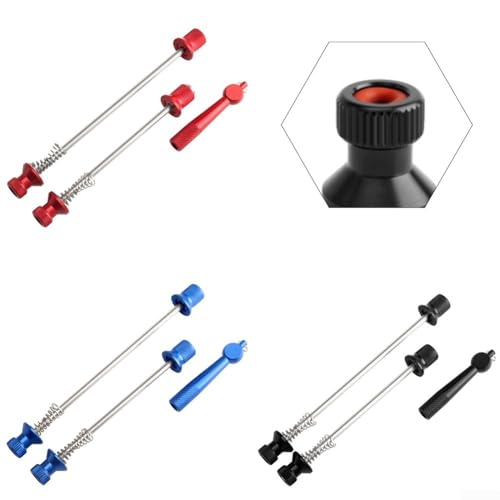 Aluminium-Naben-Schnellspannhebel für Fahrräder mit Anti-Diebstahl-Schloss-Kit, sichere Installation auf Mountainbikes und Rennrädern (schwarz) von WIIYENA