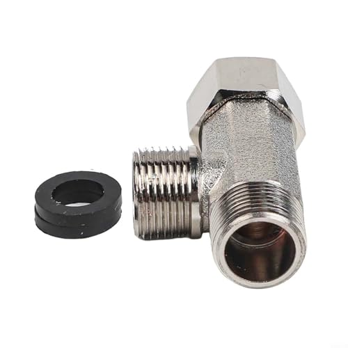 Auslaufsicherer Messing-Bidet-T-Adapter, 3-Wege-Anschluss für flexible Sanitär-Lösungen, kompaktes Design für enge Platzanwendungen (3/8) von WIIYENA