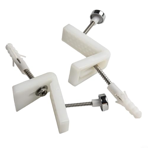 Befestigungsset für Toilettenschüssel mit abgewinkeltem Design, inklusive allen notwendigen Beschlägen Befestigungsset für Toilettenschüssel mit abgewinkeltem Design, inklusive allen notwendigen Beschlägen von WIIYENA