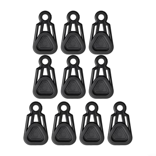 Camping Tarp Clip Set 10 Kunststoffklemmen für Zelte, Markisen und Vordächer, leicht und einfach zu bedienen (schwarz) von WIIYENA