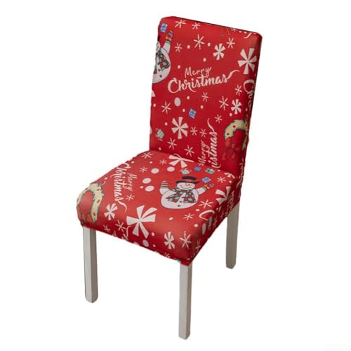 Dekorative Stuhlhussen für Weihnachtsfeiern, passend für die meisten Standard-Esszimmerstühle (2) von WIIYENA