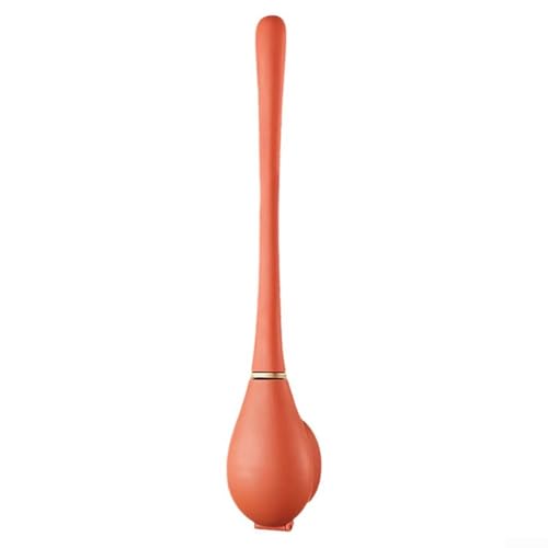 Ergonomische Toilettenbürste aus Silikon für eine umfassende Reinigung Ihres Badezimmers WC (Orange) von WIIYENA