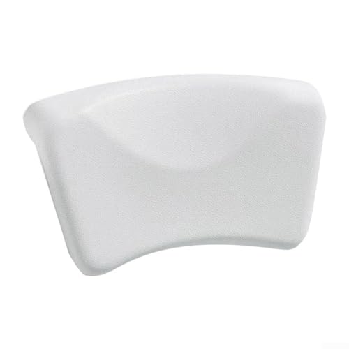 Ergonomisches Badewannenkissen mit wasserdichter Beschichtung und starken Saugnäpfen zur stabilen Fixierung in verschiedenen Badewannenformen (weiß) von WIIYENA
