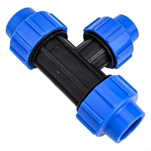 Erzielen Sie einen optimalen Durchfluss mit diesem Set aus 4 PE-Reduzier-T-Wasserleitungsarmaturen (25 x 20 x 25-1) von WIIYENA