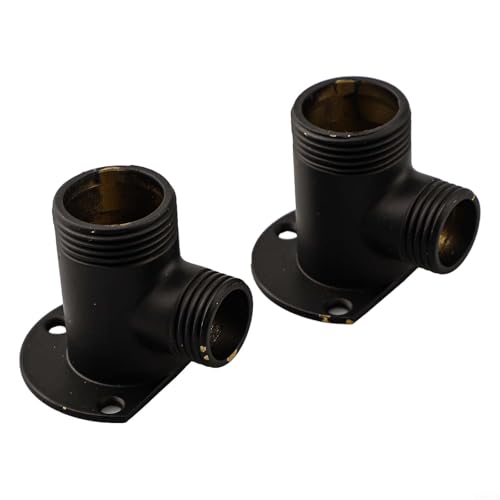 Face Mount Winkelfuß Mischventil Dusche Wandhalterung Konverter zum Verbinden von Rohren mit verschiedenen Durchmessern (schwarz) von WIIYENA