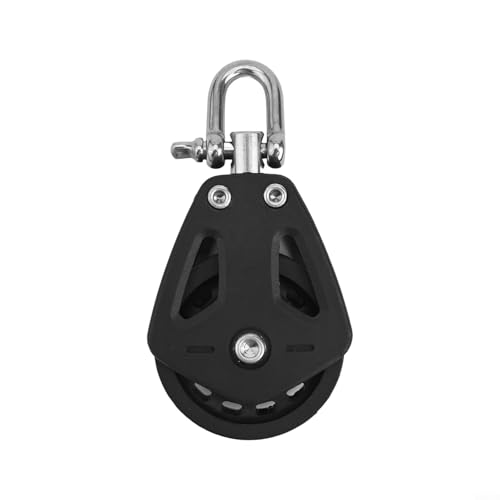 Für Segelboot-Zubehör, Nylon, strapazierfähig, Einzel-Riemenscheibenblock mit Kompatibilität für verschiedene Seiltypen bis zu 10 mm Durchmesser Für Segelboot-Zubehör, Nylon, strapazierfähig, Einzel-Riemenscheibenblock mit Kompatibilität für verschiedene Seiltypen bis zu 10 mm Durchmesser von WIIYENA