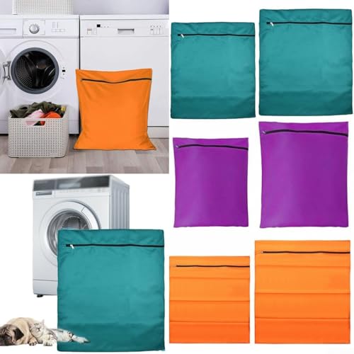 Haustier-Wäschesack zur einfachen Reinigung von Haustierverschleiß, reduziert die Haarübertragung während des Waschzyklus (lila L) von WIIYENA