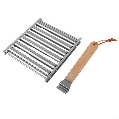 Hot Dog Rack Abnehmbares Edelstahl-Design für müheloses Grillen Kochen (B) von WIIYENA