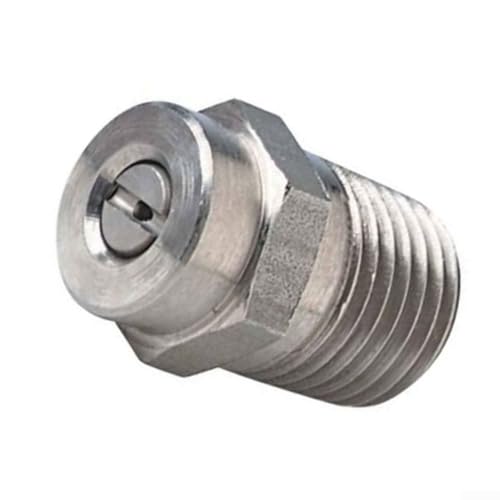 Jet Wash Sprühdüse 1/4 Gewinde Edelstahl für Hochdruckreiniger mit 0, 15, 25, 40 Grad Winkel und 1 2mm Loch geeignet für K- und Rohrreinigung (25°) von WIIYENA