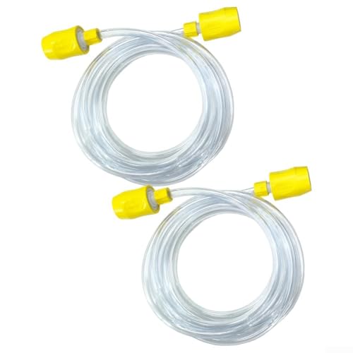 Kärcher für PUZZI Schlauch Ersatz für Modelle 810 100 101 102 81C 200 mit Teilenummer 4 446023 0 inkl. Schlauch und gelben Anschlüssen (2er-Pack) von WIIYENA