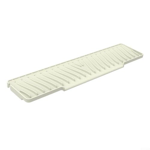 Küchenspüle Matte Silikonkonstruktion mit effizienter Wasserablauffunktion (Beige) von WIIYENA