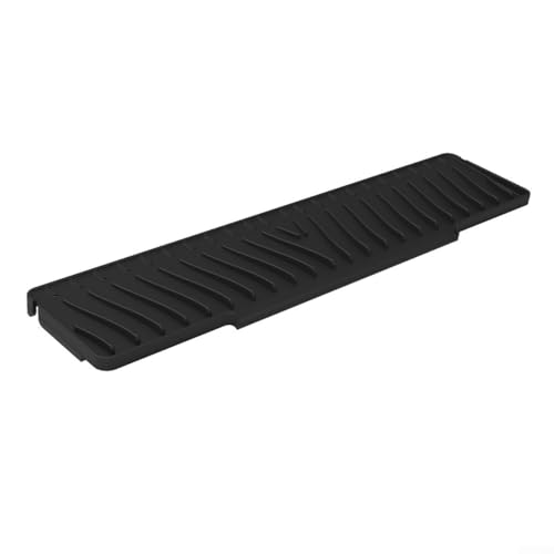 Küchenspüle Matte Silikonkonstruktion mit effizienter Wasserablauffunktion (schwarz) von WIIYENA