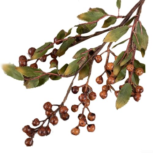 Lebensechte Chengsum künstliche Blumenzweige, tolle Ergänzung für Ihre Veranstaltungsdekoration (braun) von WIIYENA