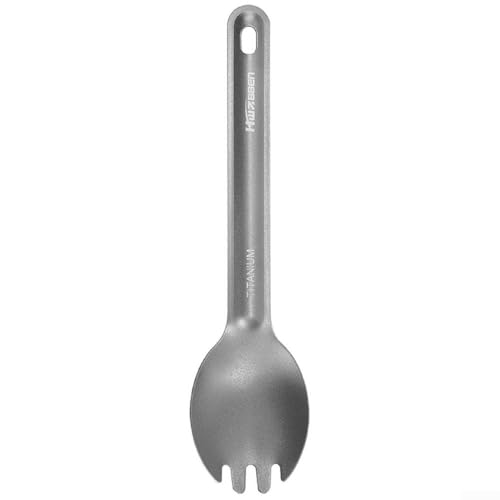Leichtes Ultraleichtes Campinggabel und Löffel, Göffel Geschirr für Outdoor-Aktivitäten und Wandern (Spork) von WIIYENA