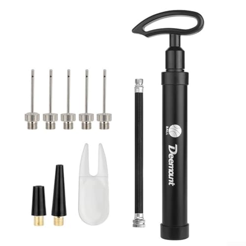 Manueller Inflator aus robuster Aluminiumlegierung, perfekt für Basketball und Fußball geeignet (schwarz) von WIIYENA