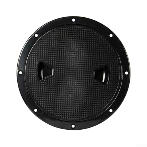 Marine 20,3 cm Lukenabdeckung für Yachtinspektionsloch Deck mit rutschfestem Handloch und ABS-Kunststoff-Konstruktion (schwarz) von WIIYENA
