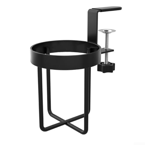 Moderner Getränkehalter zur Wandmontage hält Ihren Arbeitsplatz organisiert und ästhetisch ansprechend (schwarzer Becherhalter) von WIIYENA