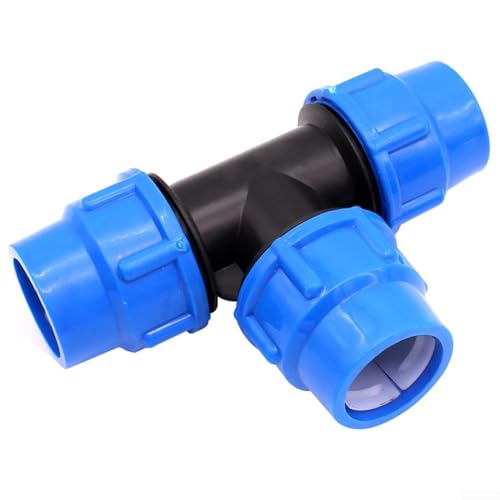 PP Fitting Schraubklemmverbinder für PE-Rohr und PVC-Kunststoffrohre Kompatibel mit 20 25 32 40 50 mm Schlauch, Wasserdurchflusskontrolle, Ventilgelenk für Industrie und Haushalt (40 mm) von WIIYENA
