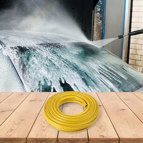 PVC-Gartenwasserschlauch mit verdickter Struktur, entworfen, um bei kaltem Wetter flexibel zu bleiben, perfekt für Autowäsche und Außenreinigung (10 m) von WIIYENA
