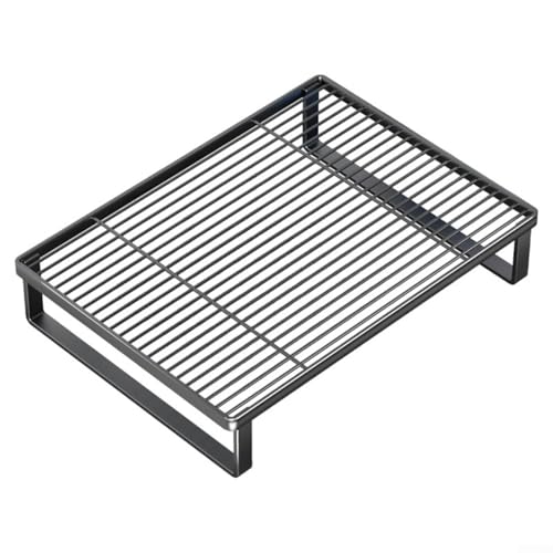Platzsparender Küchenherd-Abdeckungshalter mit Metall-Mikrowellen-Gestell für ordentliche Arbeitsplatten (schwarz) von WIIYENA
