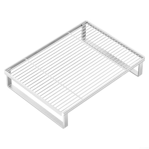 Platzsparender Küchenherd-Abdeckungshalter mit Metall-Mikrowellen-Gestell für ordentliche Arbeitsplatten (weiß) von WIIYENA