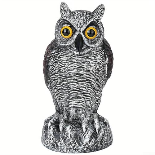 Realistische Eulen-Skulptur für Außenbereiche, Dekoration für Gärten, Balkone und Veranden (C) von WIIYENA