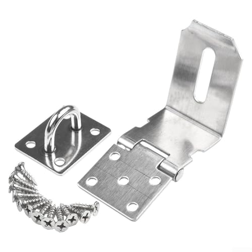 Robustes Edelstahl Hasp Lock für Tür und Schuppen Gebrauch Design, rost- und verformungsbeständig (10,2 cm) von WIIYENA