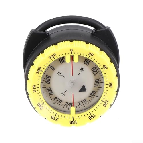 Scuba Tube Clamp ABS Luminous Diving Clear Reading Window for Underwater Navigation (Yellow) von WIIYENA