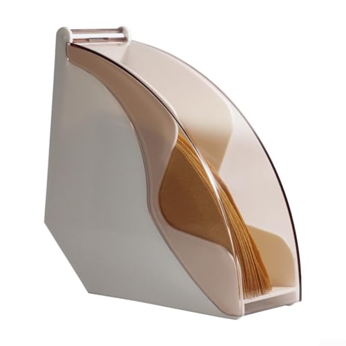 Stilvoller Kaffeefilterhalter mit transparenter Acryl-Abdeckung für die Küchenorganisation (weiß) von WIIYENA