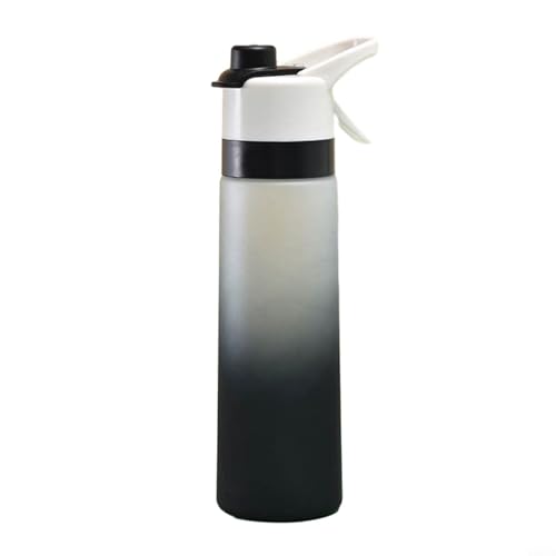 Tragbare 700 ml Outdoor-Sprühflasche mit Griff und Strohhalm für Sport und Reisen (schwarz) von WIIYENA