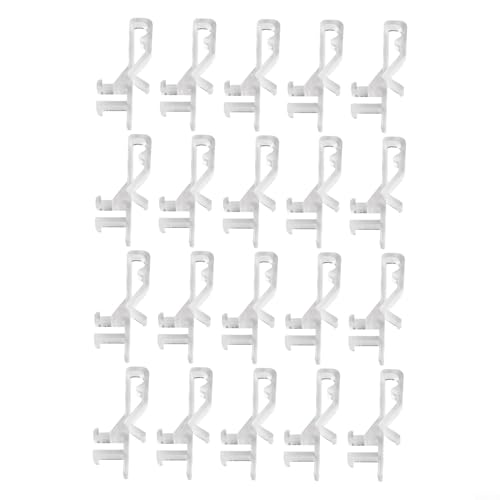 Transparente Vorhang-Clips, perfekt für Holzvolants mit Rückrillen, starkes und flexibles Design, 20 Stück Transparente Vorhang-Clips, perfekt für Holzvolants mit Rückrillen, starkes und flexibles Design, 20 Stück von WIIYENA