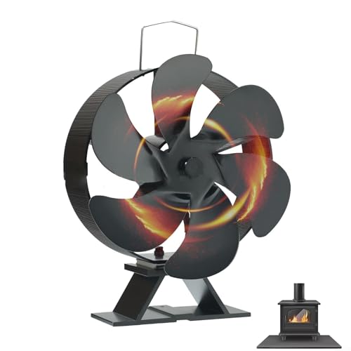Unbetriebener runder Ofenventilator mit 6 Flügeln für verbesserte Luftzirkulation und Komfort Unbetriebener runder Ofenventilator mit 6 Flügeln für verbesserte Luftzirkulation und Komfort von WIIYENA