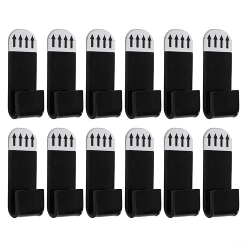 Vinyl-Schallplatten-Wandhalterung, 12 Stück, transparente Acrylregale für Anzeige und vertikale Organisation von Vinyl- und CD-Sammlungen (schwarz) von WIIYENA