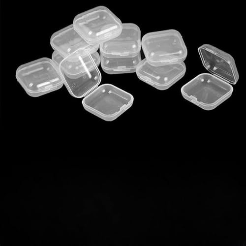 WIIYENA 10 Stück Mini-Kunststoff-Box, quadratisch, durchsichtig, Verpackungsbox, Aufbewahrungsbox, Kosmetik, Schmuck, Kleinteile, Aufbewahrungsbehälter, Staubsaugerbeutel, Filter für Staubsauger WIIYENA 10 Stück Mini-Kunststoff-Box, quadratisch, durchsichtig, Verpackungsbox, Aufbewahrungsbox, Kosmetik, Schmuck, Kleinteile, Aufbewahrungsbehälter, Staubsaugerbeutel, Filter für Staubsauger von WIIYENA
